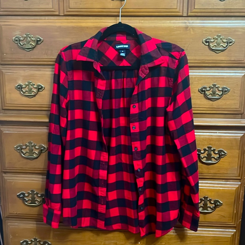 Land’s End Long Sleeve Flannel. Super soft material.